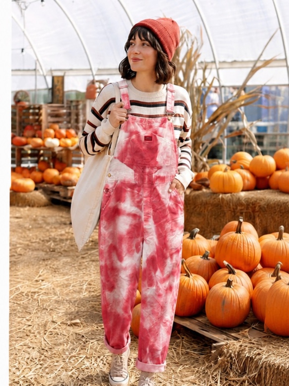 Dickies X Urban Behaviour Hand Dyed Custom Tie Dye Bib Utility Pink Overalls